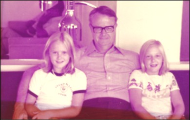 LOUIS WITH HIS GIRLS, CRUISING TO BERMUDA