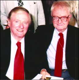 LOUIS LYELL WITH HIS FAVORITE POLITICAL COLUMNIST, WILLIAM F. BUCKLEY, ON A NATIONAL REVIEW CRUISE.