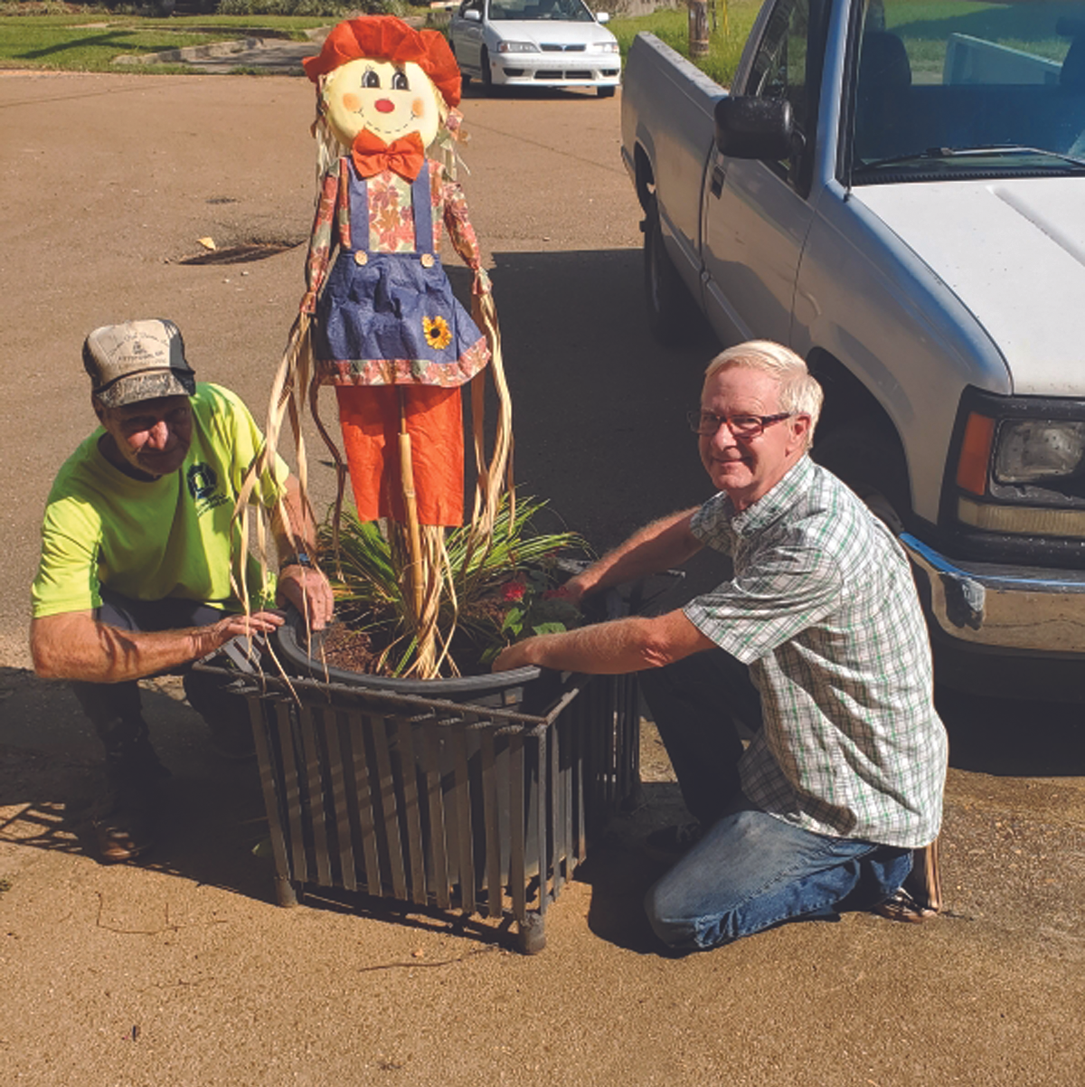 Downtown Magnolia Decorated for Fall