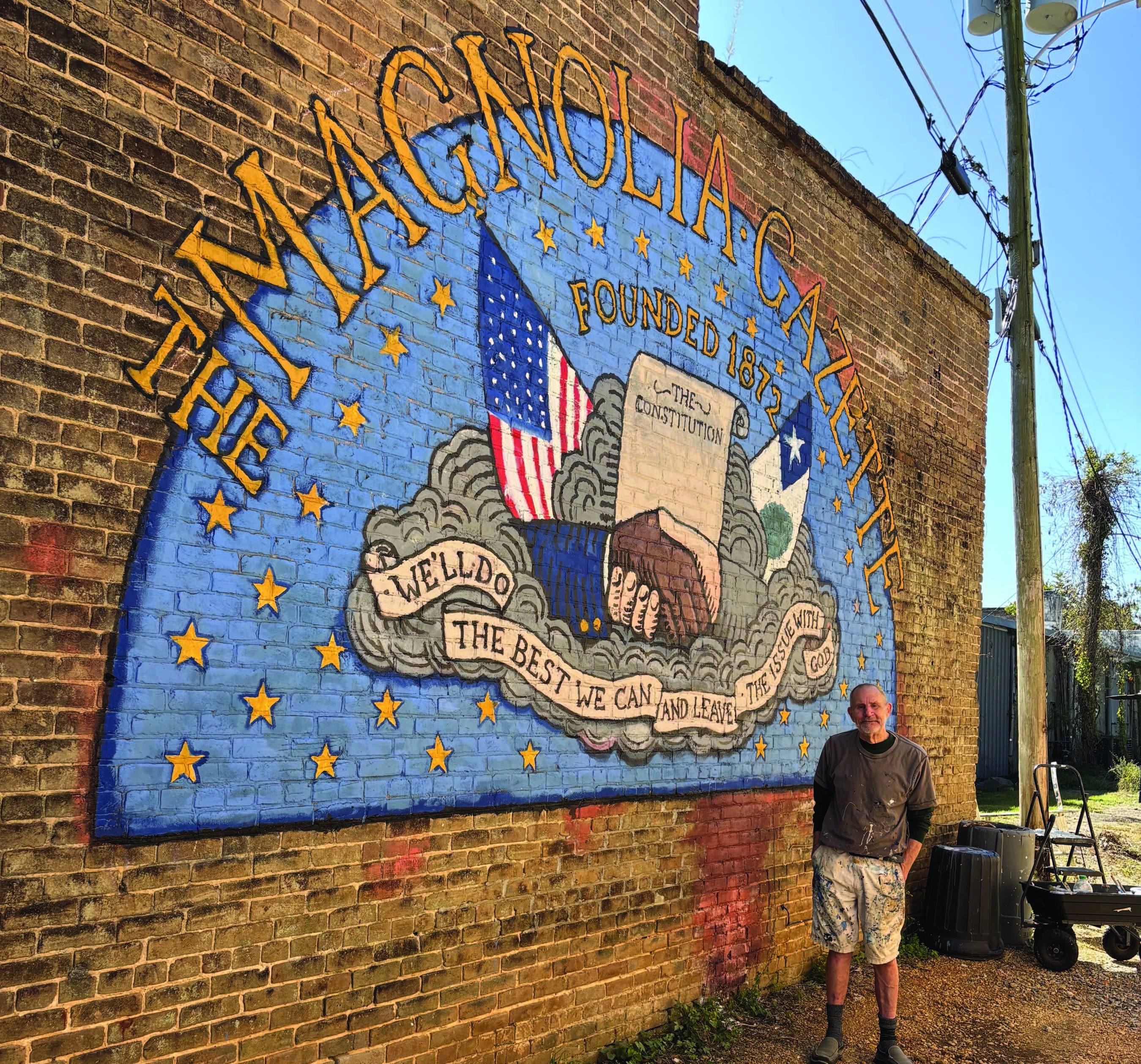 Magnolia Artist Completes Gazette Mural